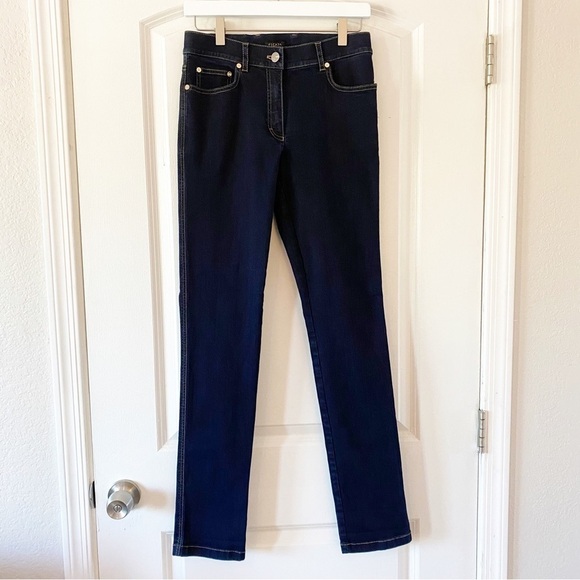 ESCADA Mid Rise Dark Wash Slim Fit Jeans Size 8 - Picture 1 of 8